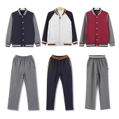 儿童校服运动套装 小学生女童园服伊顿男童英伦风藏青棒球服春秋款