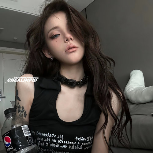 复古金属朋克风设计项圈皮革男女