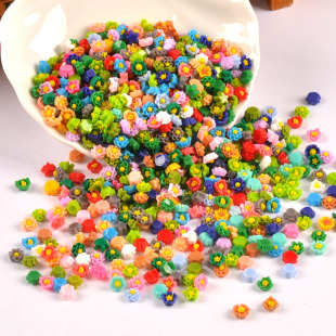 6mm迷你仿真立体小花美甲树脂花DIY饰品配件美甲手机壳装饰品