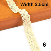 Country-style beige lace trim, fabric, clothing fabric, fabric strip materials, decoration, DIY handmade ribbons thumbnail 6
