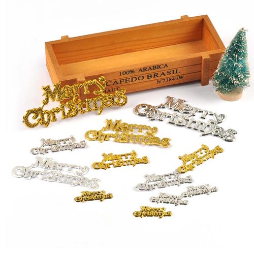 圣诞节装饰挂牌Merry Christmas圣诞树顶挂件DIY装扮配件