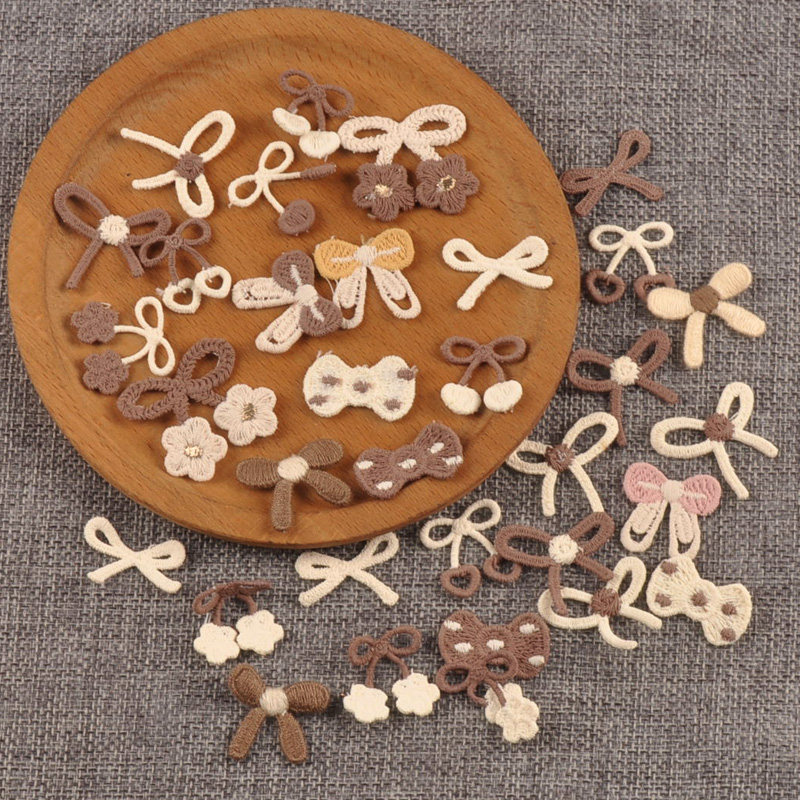 迷你蝴蝶结花边布贴DIY手工艺制作材料包包发饰发夹装饰配件20个,居家布艺,布贴,淘宝优惠券,粉丝福利购,淘宝优惠卷