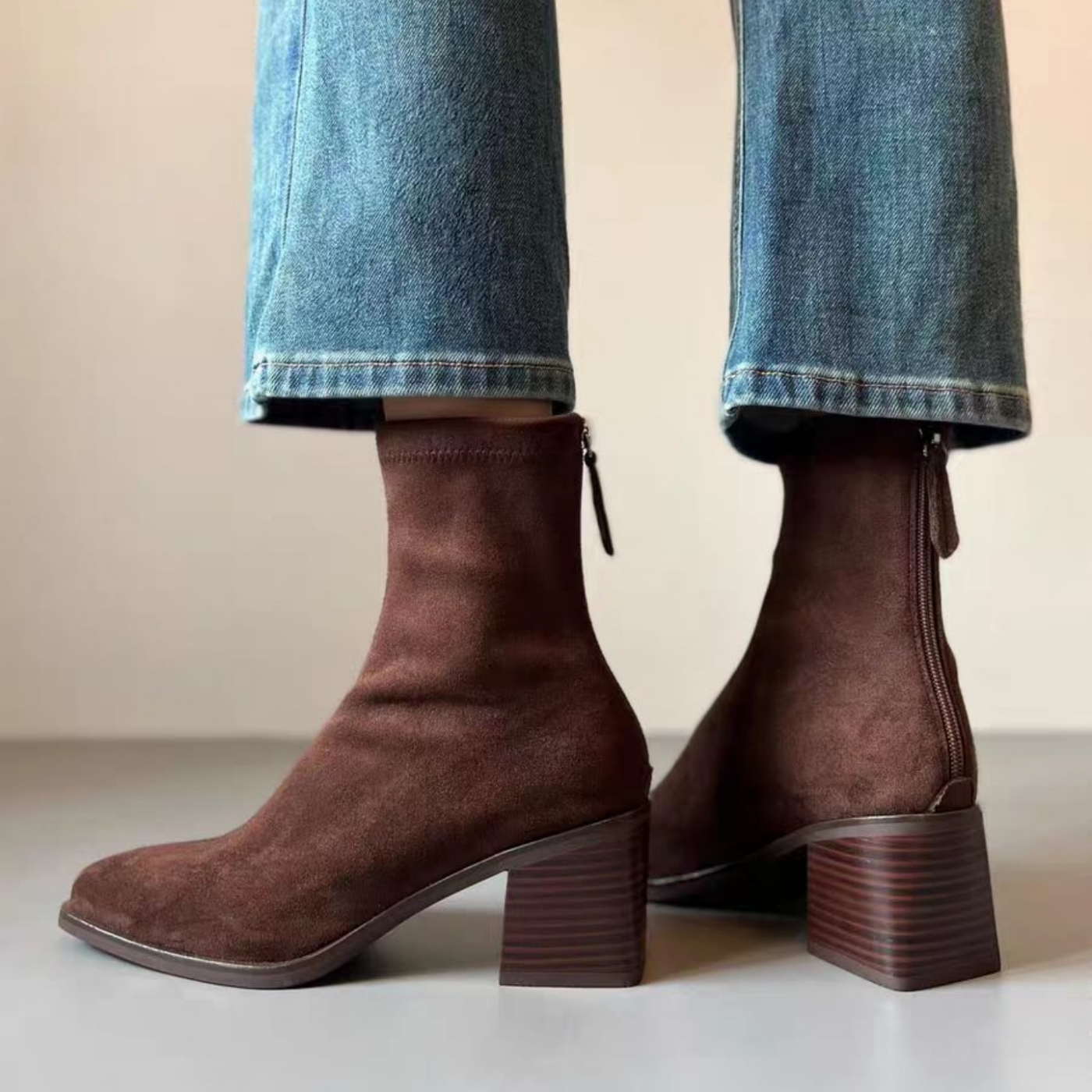 小众复古棕色短靴女2025新款女靴