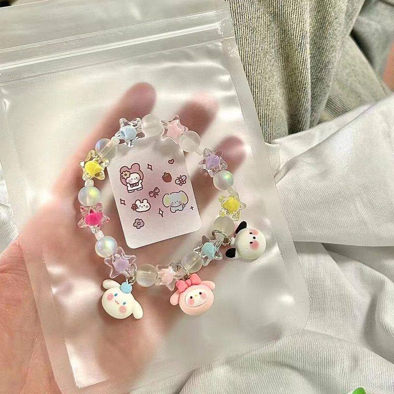 女手链手串三丽鸥玉桂狗闺蜜手链星星美乐蒂diy库洛米头头水晶
