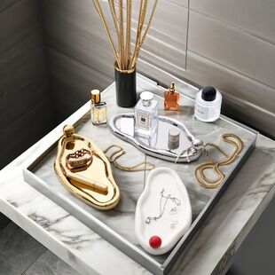 spCera云朵mic餐盘盘不规则jewelry蛋糕di桌面lay 甜品收纳托盘