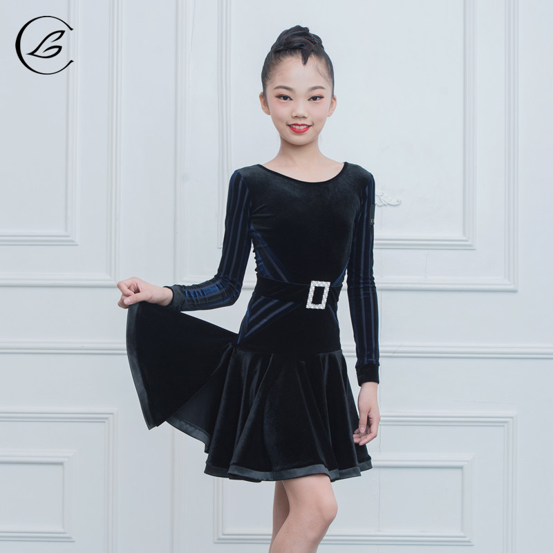 Leyachi Latin skirts children Autumn and winter new pattern Latin Uniforms girl Costume girl costumein the Sports/Yoga/Fitness/Fans supplies , Dance/Aerobics/Gymnastics , Latin , Latin Dance Set  category - from Buy2taobao.com to provide professional Taobao agent buy service
