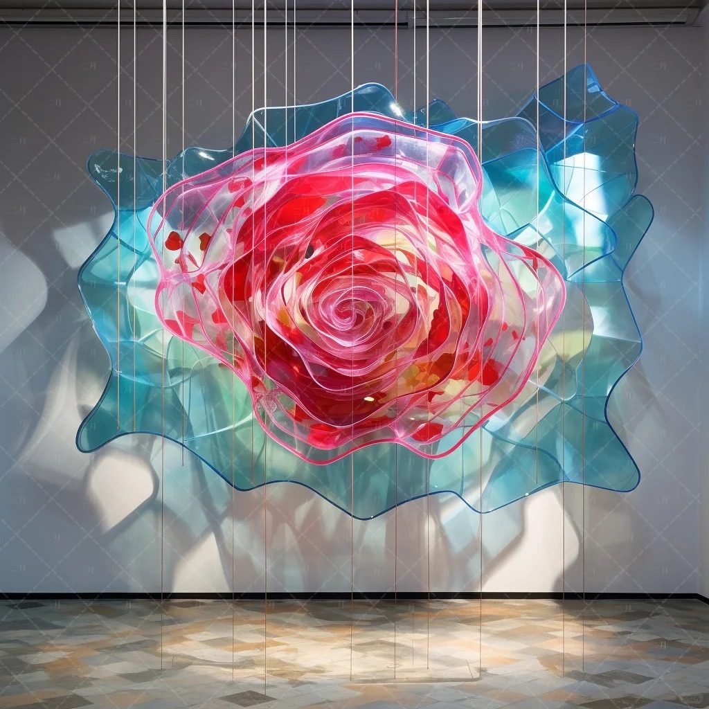 亚克力装饰玫瑰花有机玻璃商场橱窗装饰美陈花朵舞台婚礼宴会礼堂,商业/办公家具,商业美陈,淘宝优惠券,粉丝福利购,淘宝优惠卷