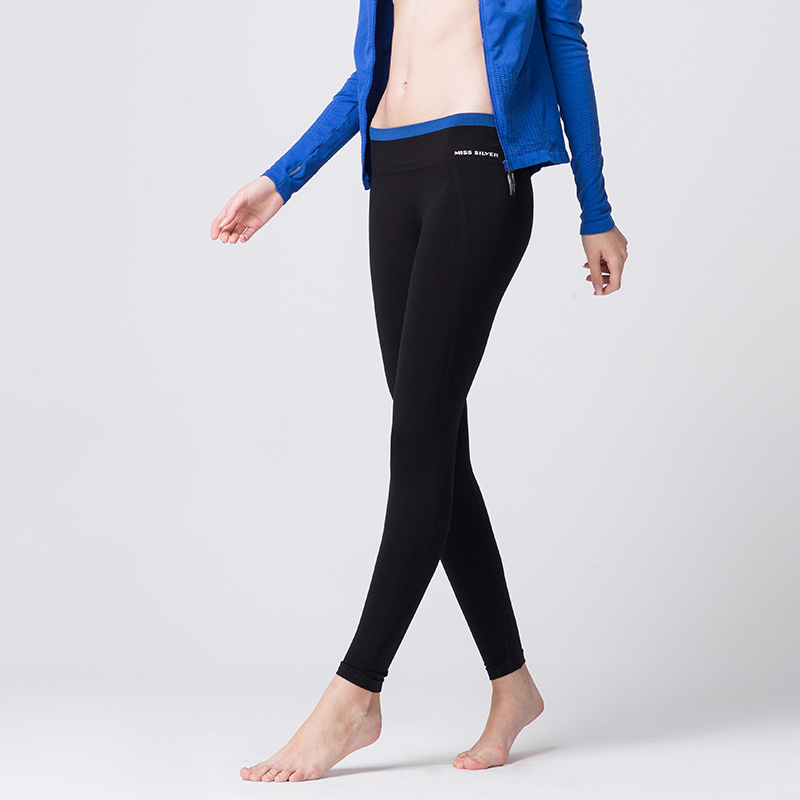 薄款撞色腰瑜伽裤女运动裤训练健身跑步紧身裤速干跑步裤长裤春夏