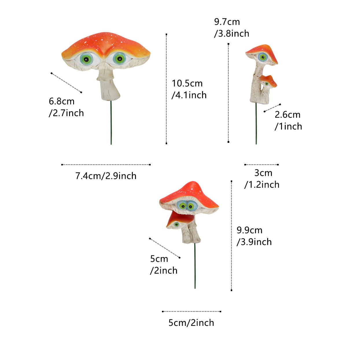 跨境创意蘑菇精灵插件套装树脂花园仿真蘑菇装饰摆件庭院工艺饰品