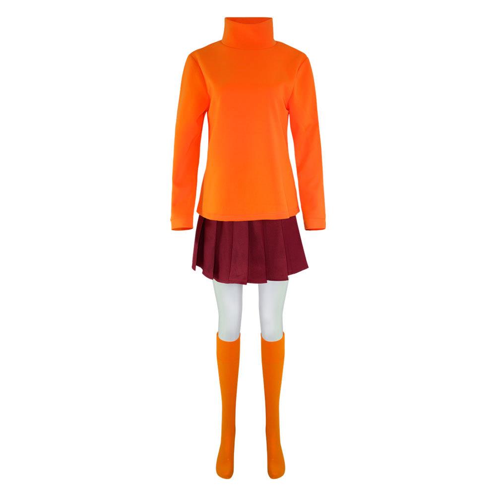 史酷比狗维尔玛cos服 万圣节角色表演服Scooby-Doo Velma cosplay