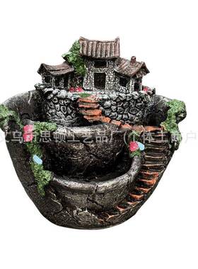 庭院绿植种植花盆装饰微景观摆件 设计diy绿植养殖器庭院花盆装饰