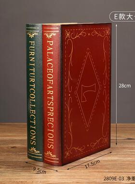 新款欧式复古仿真书收纳盒创意摄影拍照道具假书模型陈列摆设装饰