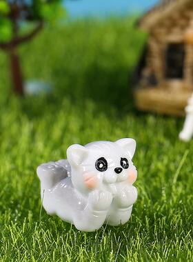 调皮小猫微景观摆件桌面DIY树脂工艺品摆件多肉场景装饰