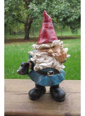 跨境新品4款有趣的花园雕塑摆件庭院装饰 树脂工艺品摆件圣诞装饰