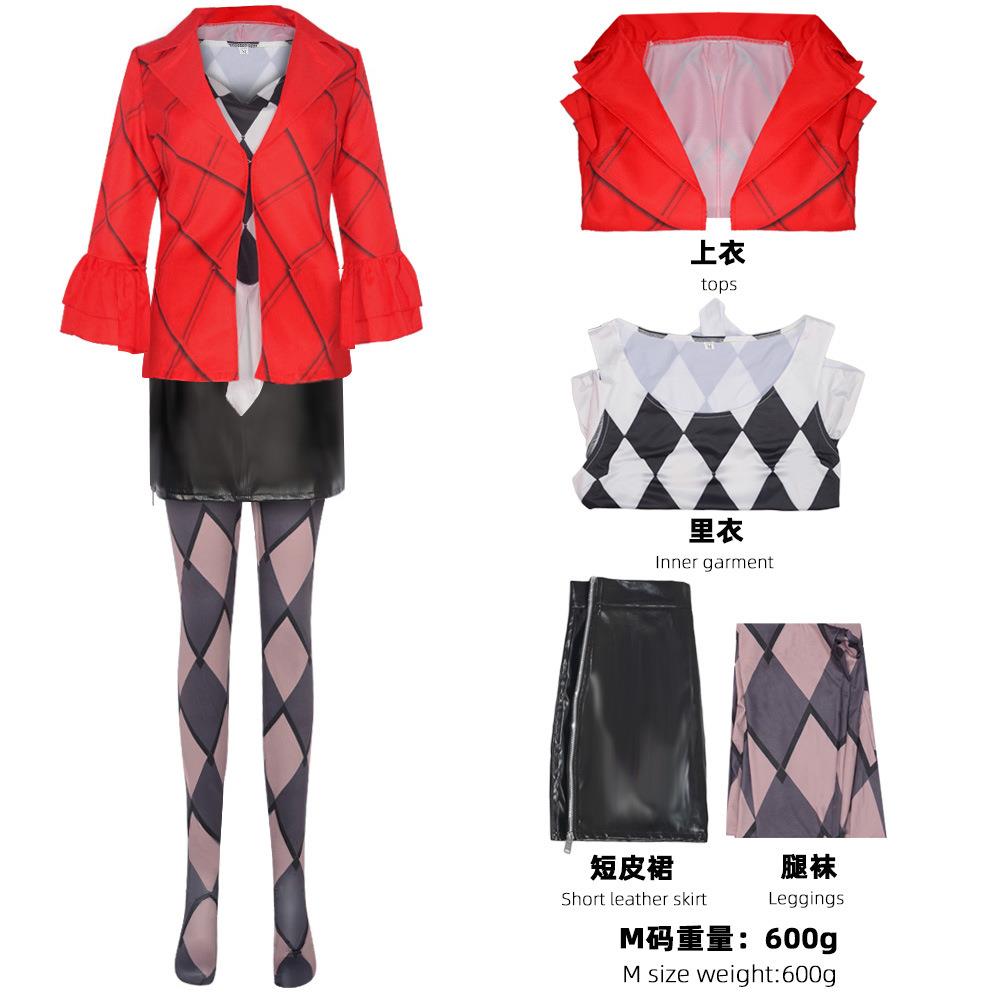 2024小丑2Lady gaga 小丑女cos服万圣节电影同款哈莉奎因cosplay