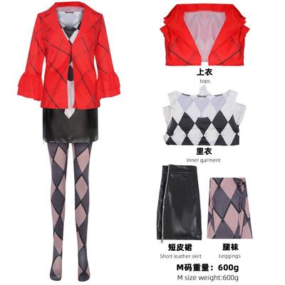 2024小丑2Lady gaga 小丑女cos服万圣节电影同款哈莉奎因cosplay