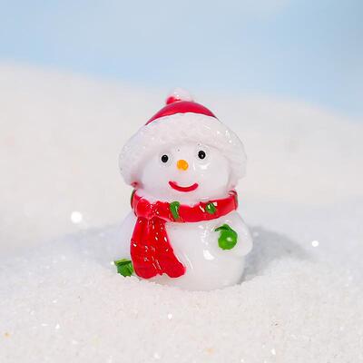 圣诞新礼盒 圣诞微景观雪景造景配件 圣诞老人树脂摆件