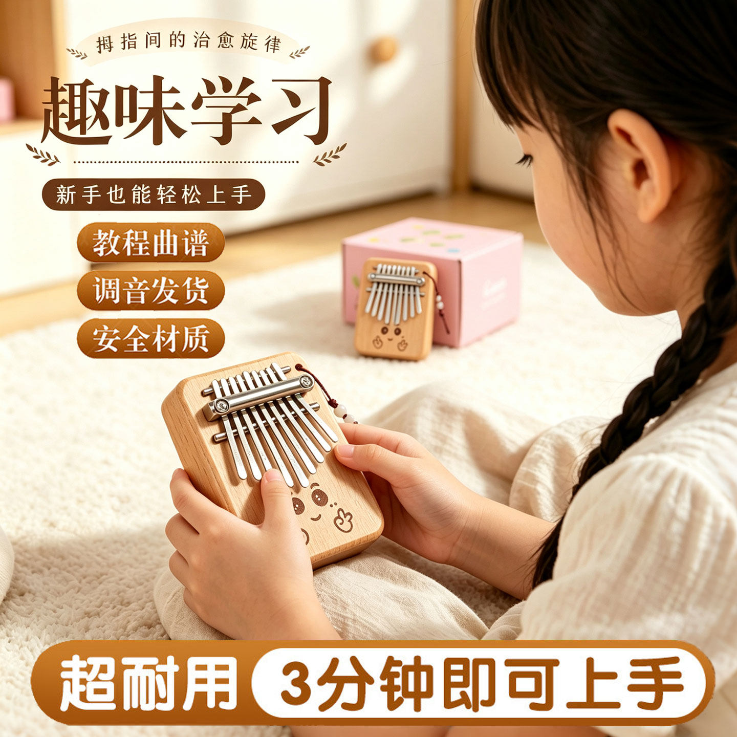 9音迷你拇指琴音色出众轻便携带
