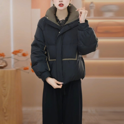 免洗短款保暖羽绒服女外套