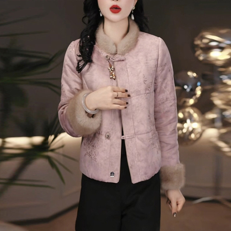 提花精纺国风加厚保暖短款棉衣外套女2025冬季新款小个子保暖棉袄,女装/女士精品,短外套,淘宝优惠券,粉丝福利购,淘宝优惠卷