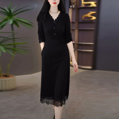 时尚修身气质打底连衣裙子