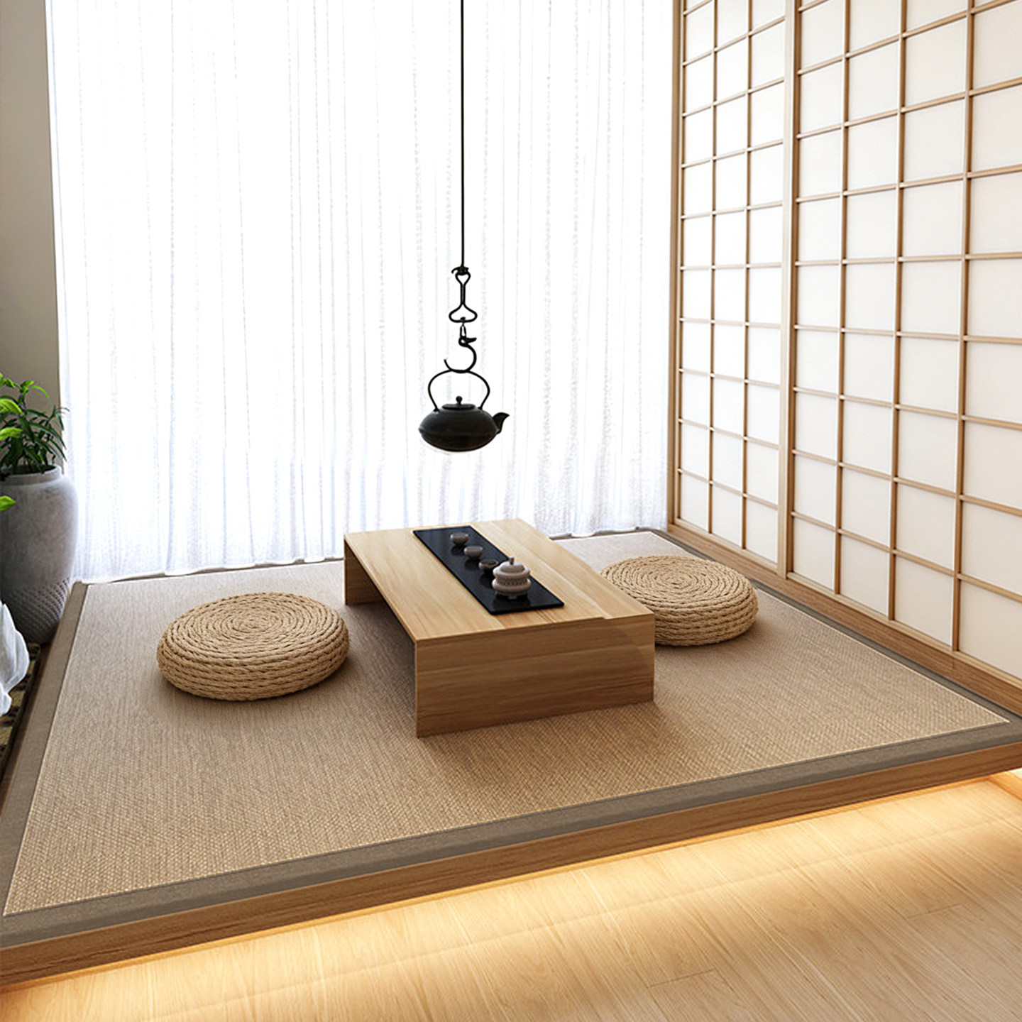 定制日式榻榻米垫竹编地垫客厅打坐地台垫子阳台凉席地铺茶室地毯