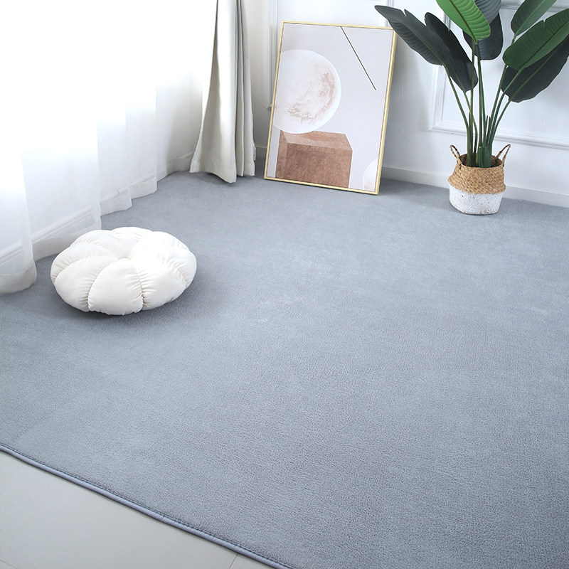 灰色地毯短绒客厅全铺卧室少女地垫床边脚垫儿童阅读区垫子幼儿园