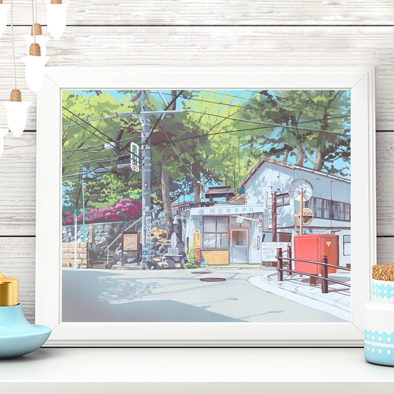 二次元风景diy数字油彩画卡通动漫手工填色治愈装饰