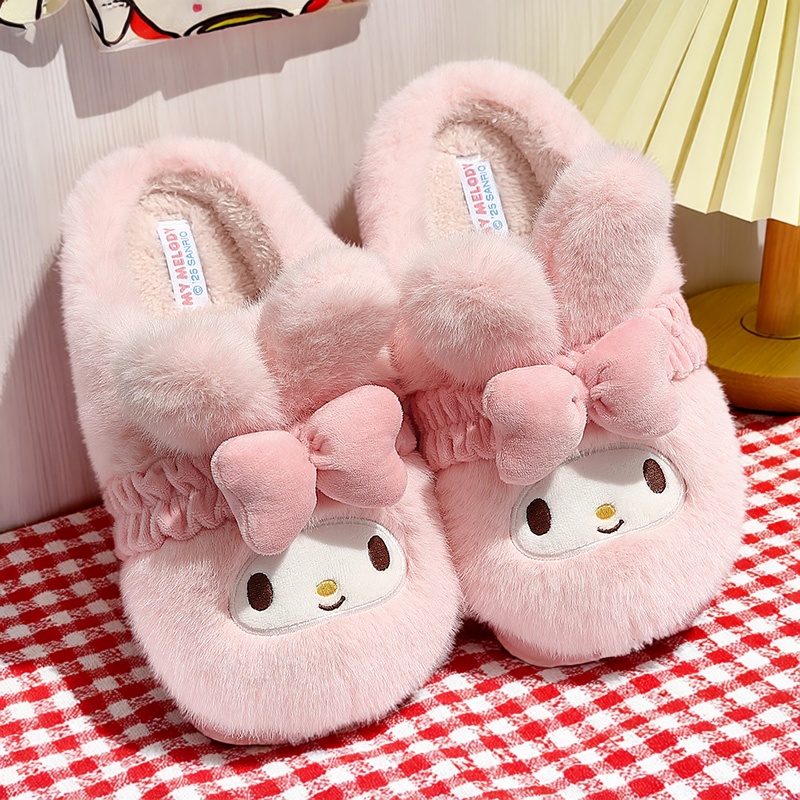 三丽鸥包头保暖居家室内棉拖