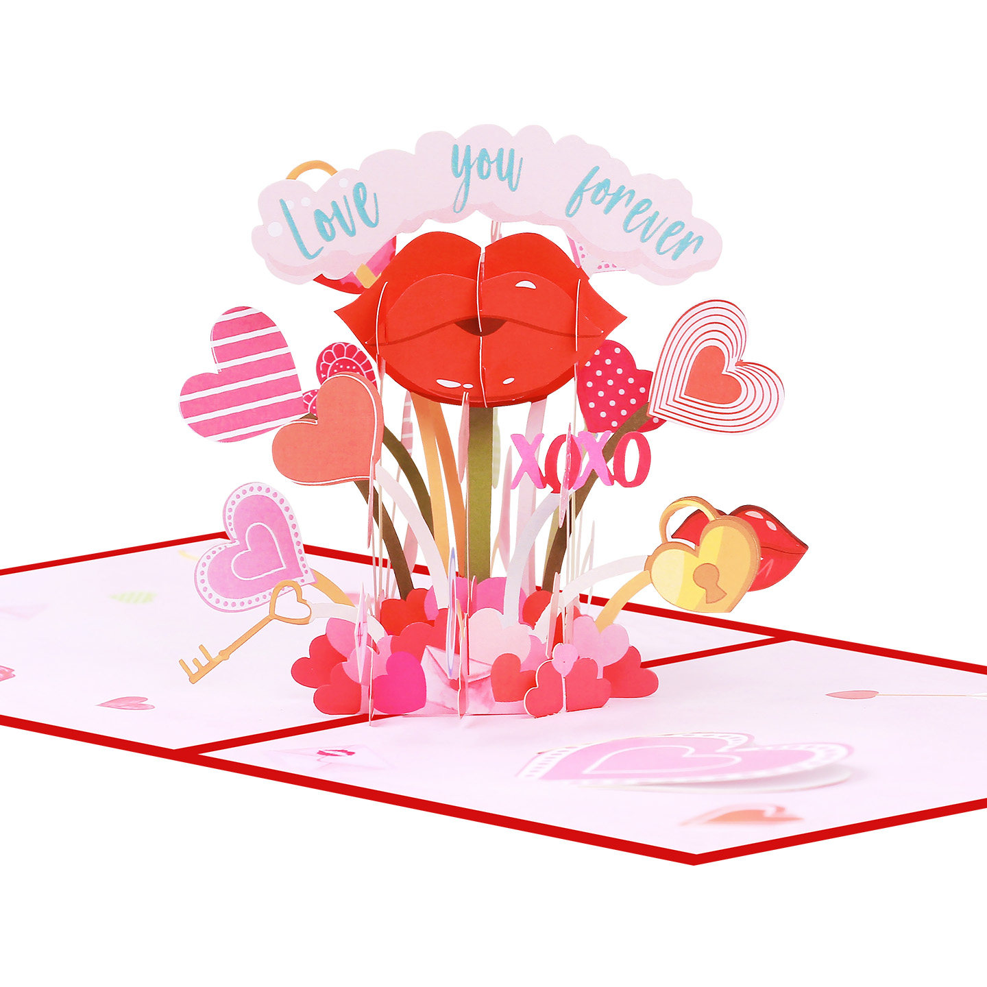 创意祝福520贺卡情人节送女生朋友情侣恋人礼物生日手工立体卡片