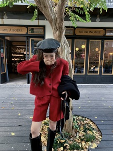 MODE 套装 慕尼黑盛焰 高级感西装 洋气百搭两件套 法式 HEBEN