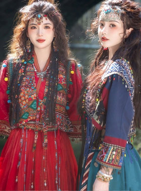 苗疆少女汉服异域风苗族旅拍服装