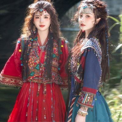 苗疆少女汉服异域风苗族旅拍服装