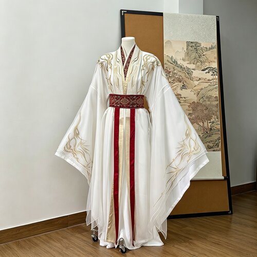 汉服魏晋风重工刺绣大袖衫套装