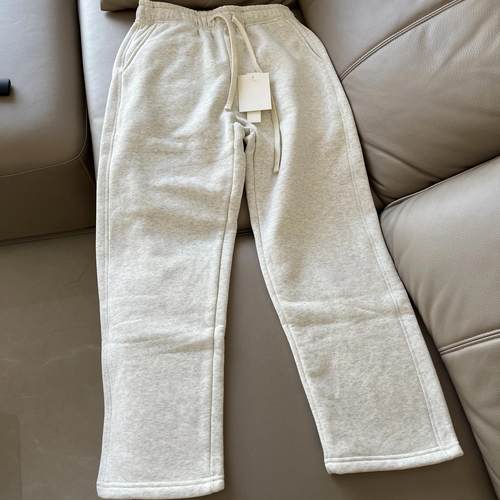 重磅加绒加厚毛圈运动休闲纯色男女直筒裤潮宽松百搭情侣卫裤长裤