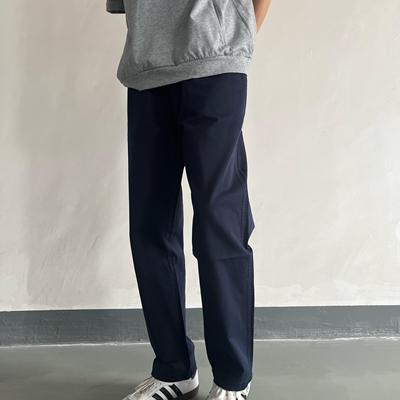 棉质水洗美式Chino直筒裤男士立体剪裁纯棉宽松休闲春秋百搭长裤