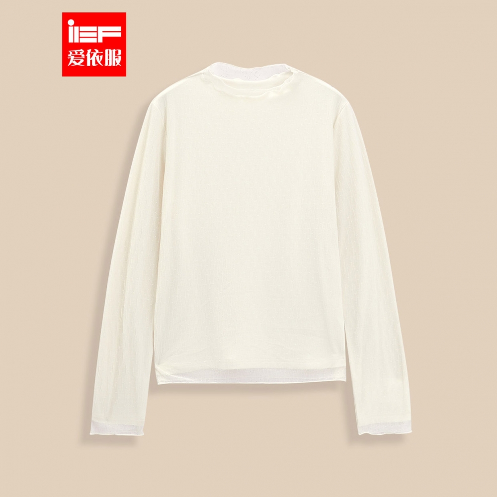 IEF/爱依服【大码女装】2025秋冬新款法式温柔风百搭蕾丝打底衣