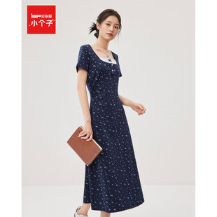 IEF 温柔小女人气质碎花连衣长裙 爱依服连衣裙2025春夏新款 韩版