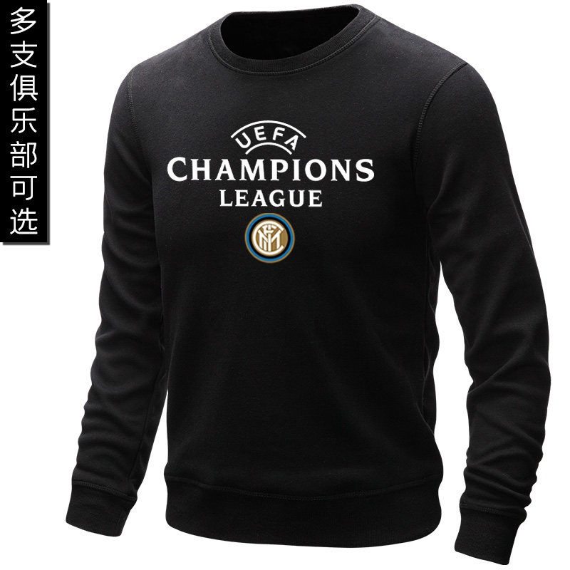 2021新款足球俱乐部训练服运动休闲圆领卫衣男长袖打底外套定制薄