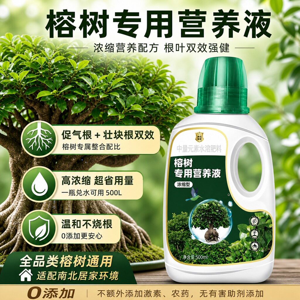 榕树专用营养液促根壮杆补充营养促进根系浓缩型促进气根改善黄叶