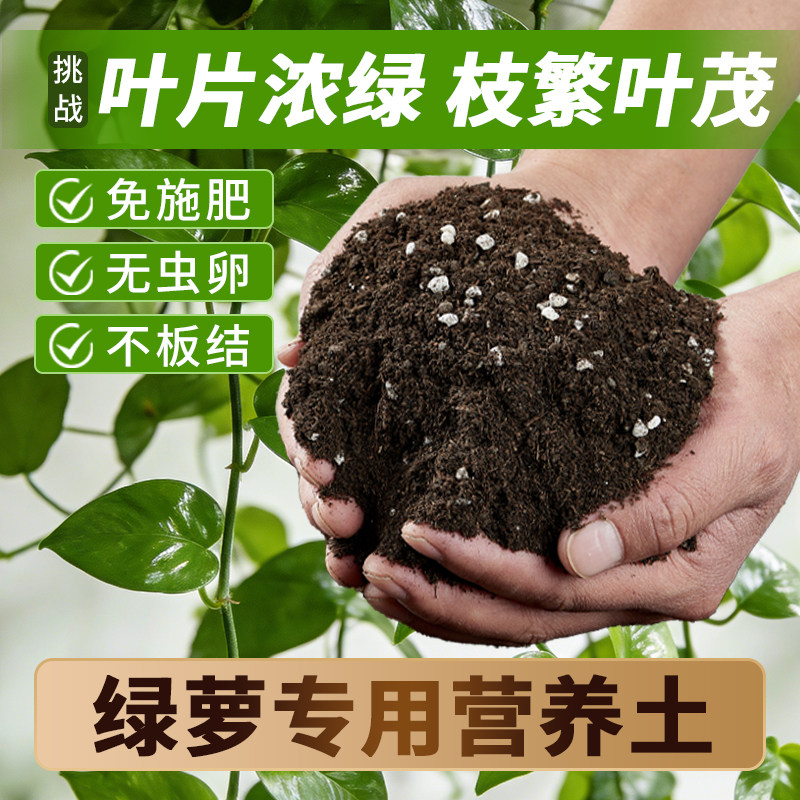 种养绿萝土营养土专用土壤肥料家用花土水培植土泥土种植土植物土
