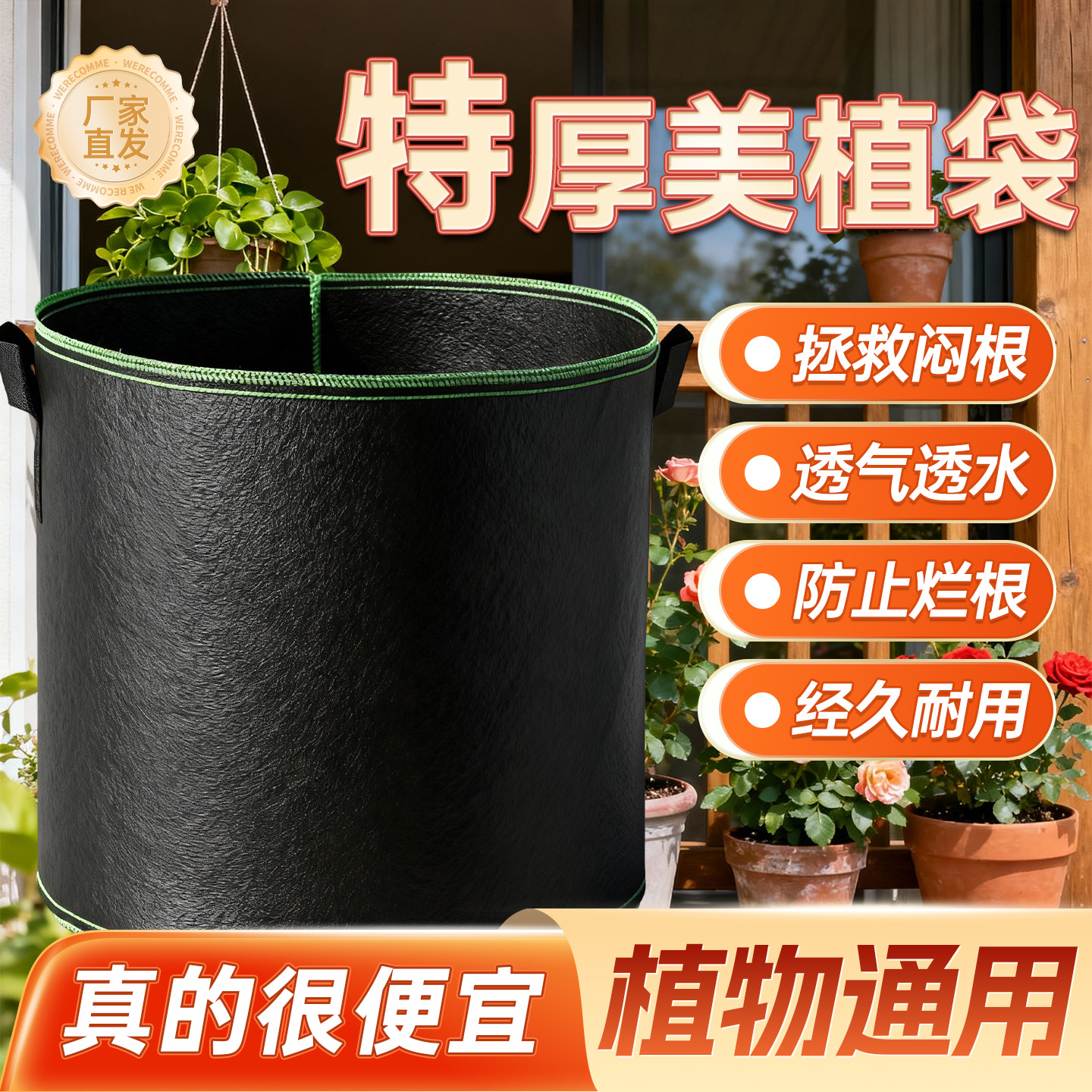 加厚无纺布种植袋美植袋果树专用