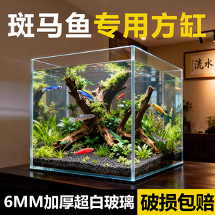 华伦天宠超白鱼缸金晶玻璃小型客厅生态桌面方形缸40/30/2025新款