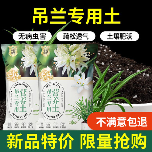 吊兰专用土营养土养花专用通用种养金边吊兰的土壤泥土种植土肥料
