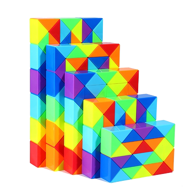 点盛彩色百变魔尺24段36节72段