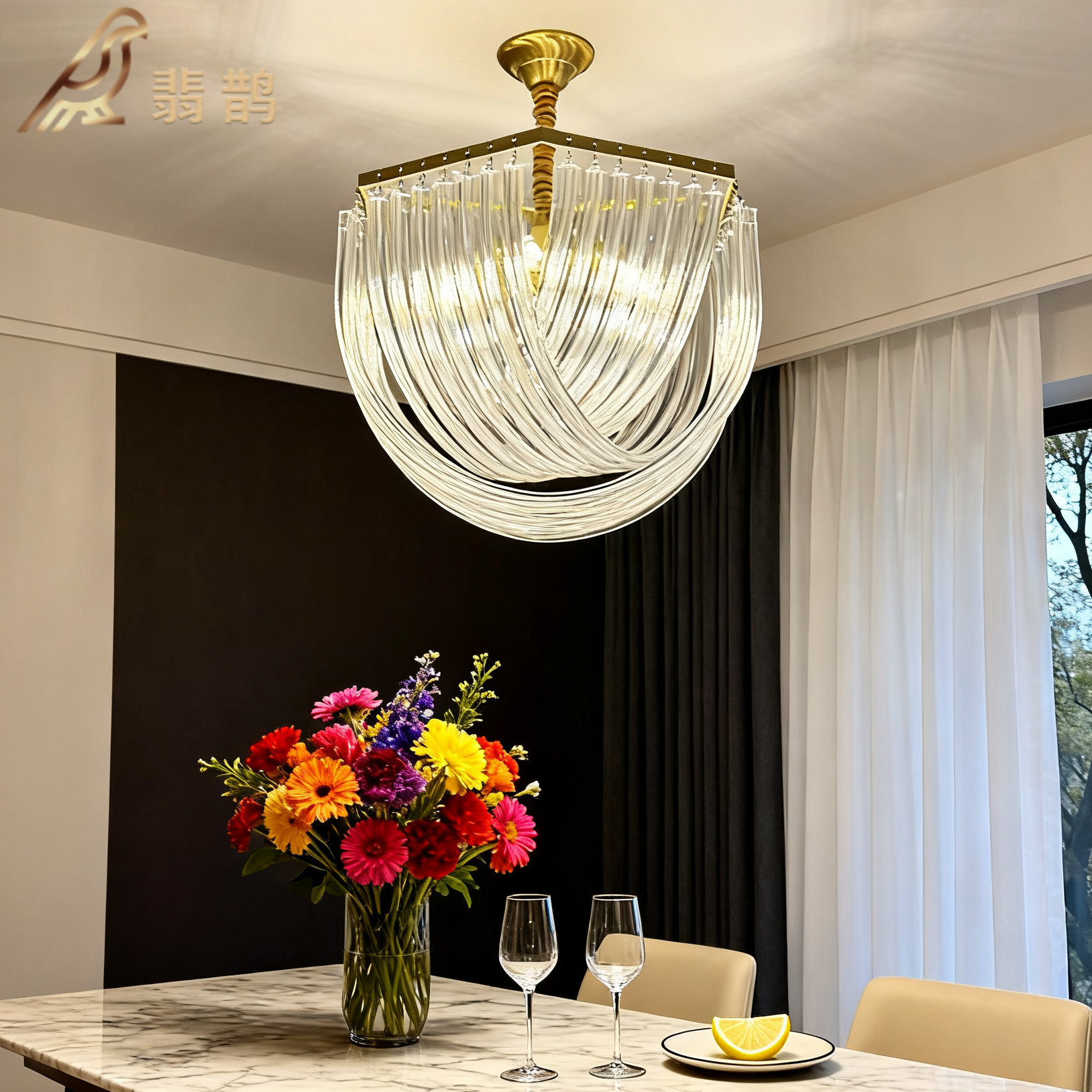 后现代轻奢客厅吊灯北欧简约卧室