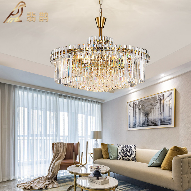 轻奢后现代风美式软装水晶吊灯
