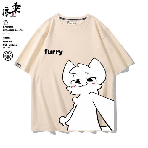 兽人furry衣服福瑞控全兽出击周边2026夏季新款短袖男动漫T恤上衣