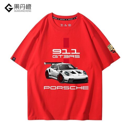 保时捷RWB改装车汽车爱好者短袖T恤男女车迷911儿童经典款衣服