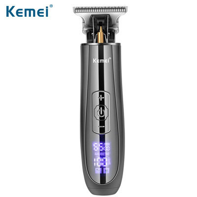KEMEI科美USB油头电推剪理发剪KM129理发器镂空刀头LCD显示屏
